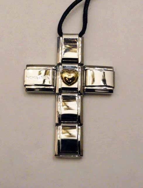 Ketting Kruis Hanger Nomination RVS Goud, Verzenden, Nieuw, Goud, Overige materialen
