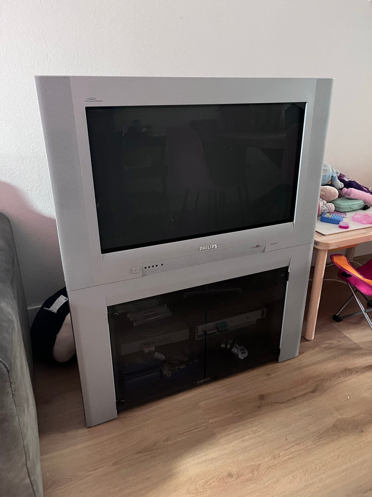 Philips Matchline CRT TV met kast en afstandsbediening, Ophalen, Zo goed als nieuw, LCD, Philips