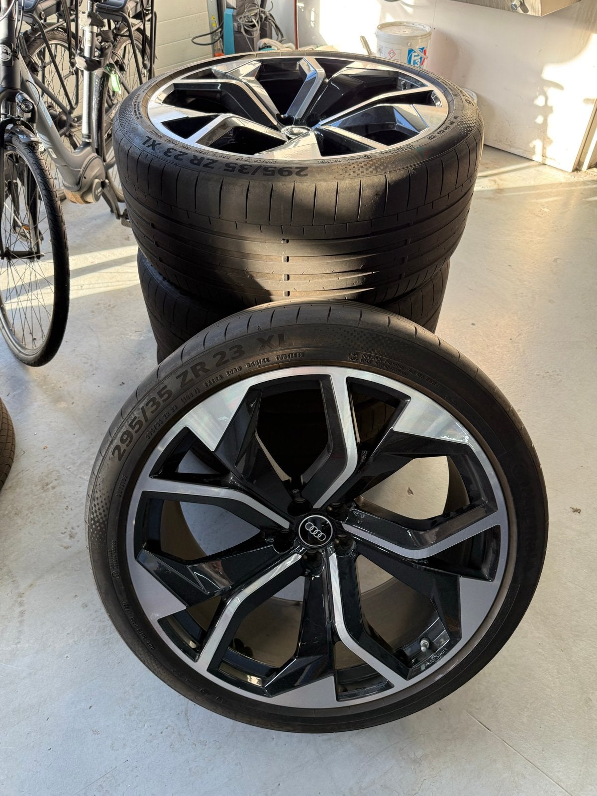 Orginele Audi Sport 23 inch velgenset incl. TPMS, Ophalen, Gebruikt, 295 mm, Banden en Velgen