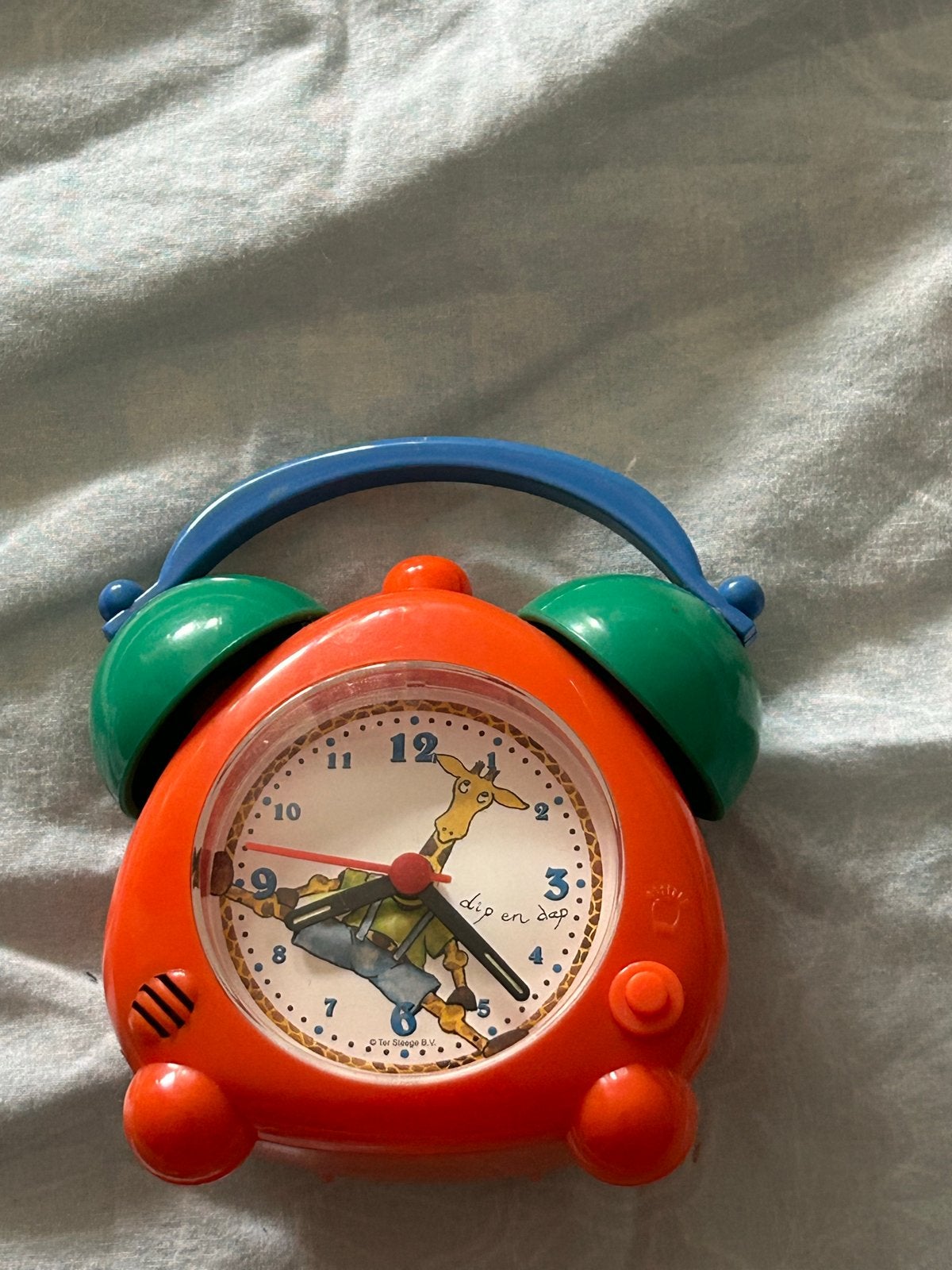 TK Dip & Dap kinder wekker - Oranje met giraf, Ophalen, Gebruikt, Analoog, Werkt op batterijen