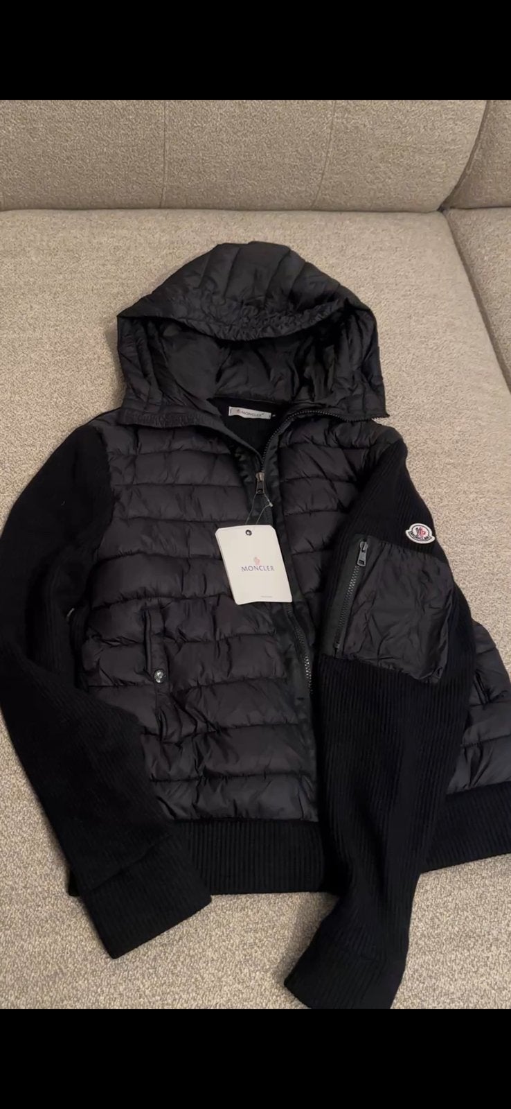 Moncler Cardigan, Kleding | Heren, Ophalen, Zo goed als nieuw, Maat 52/54 (L), Zwart