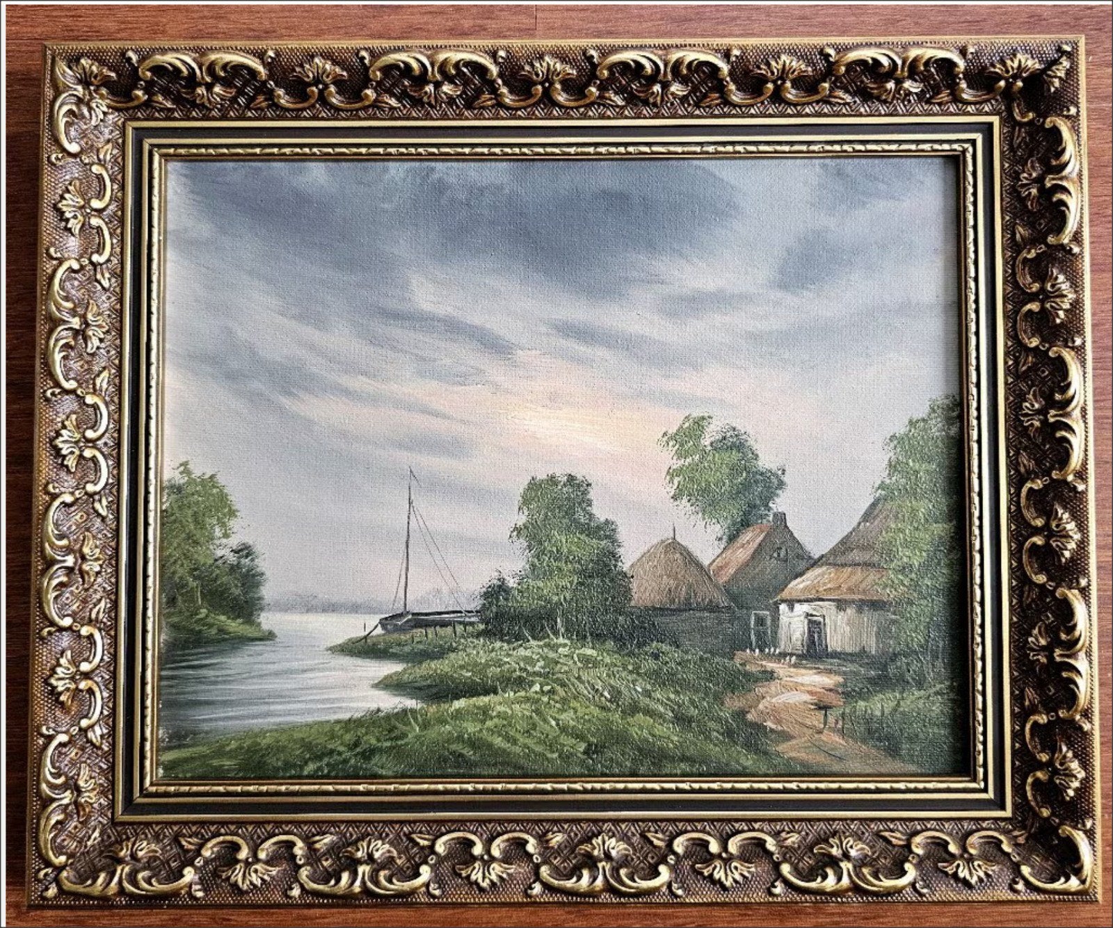 Origineel olieverfschilderij J. Knikker sr. (Haagse School), Antiek en Kunst, Ophalen of Verzenden