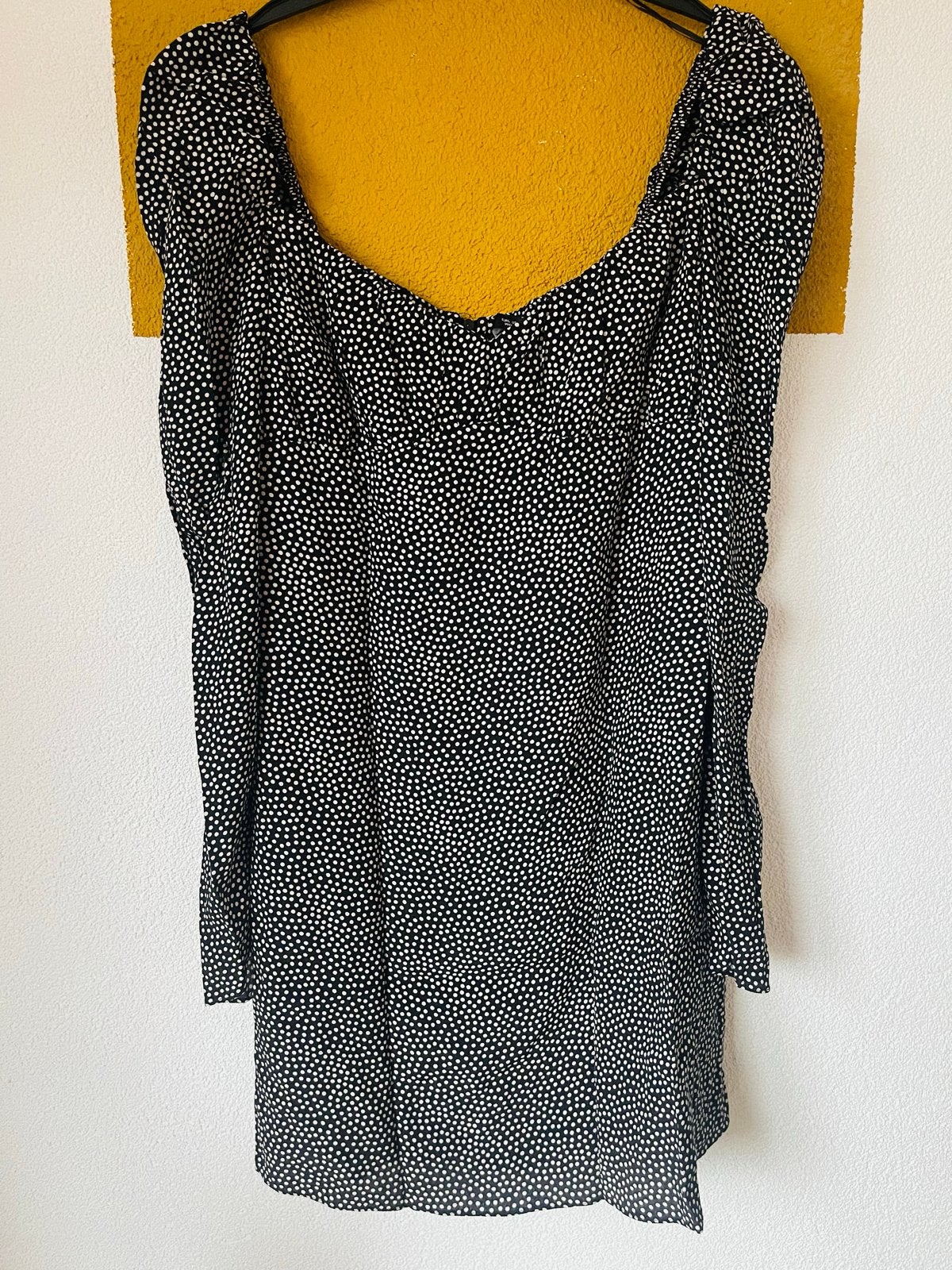 Zara jurk zwart met witte stippen maat L nieuw, Ophalen of Verzenden, Nieuw, Maat 42/44 (L), Zwart