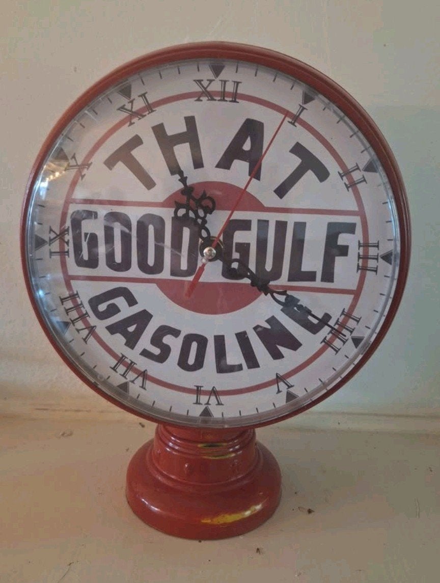 good gulf gasoline klok, Ophalen of Verzenden