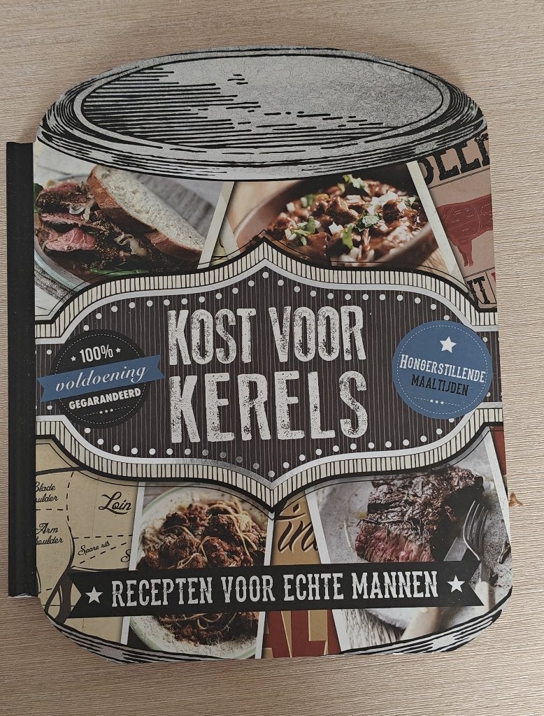 Boek: Kost voor kerels - recepten voor echte mannen, Boeken, Kookboeken, Onbekend, Zo goed als nieuw, Nederland en België, Tapas, Hapjes en Dim Sum