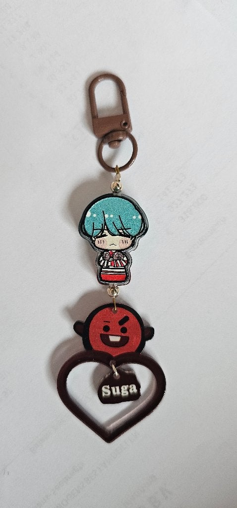 BTS Suga sleutelhanger - K-pop merchandise, Ophalen of Verzenden, Nieuw, Merk