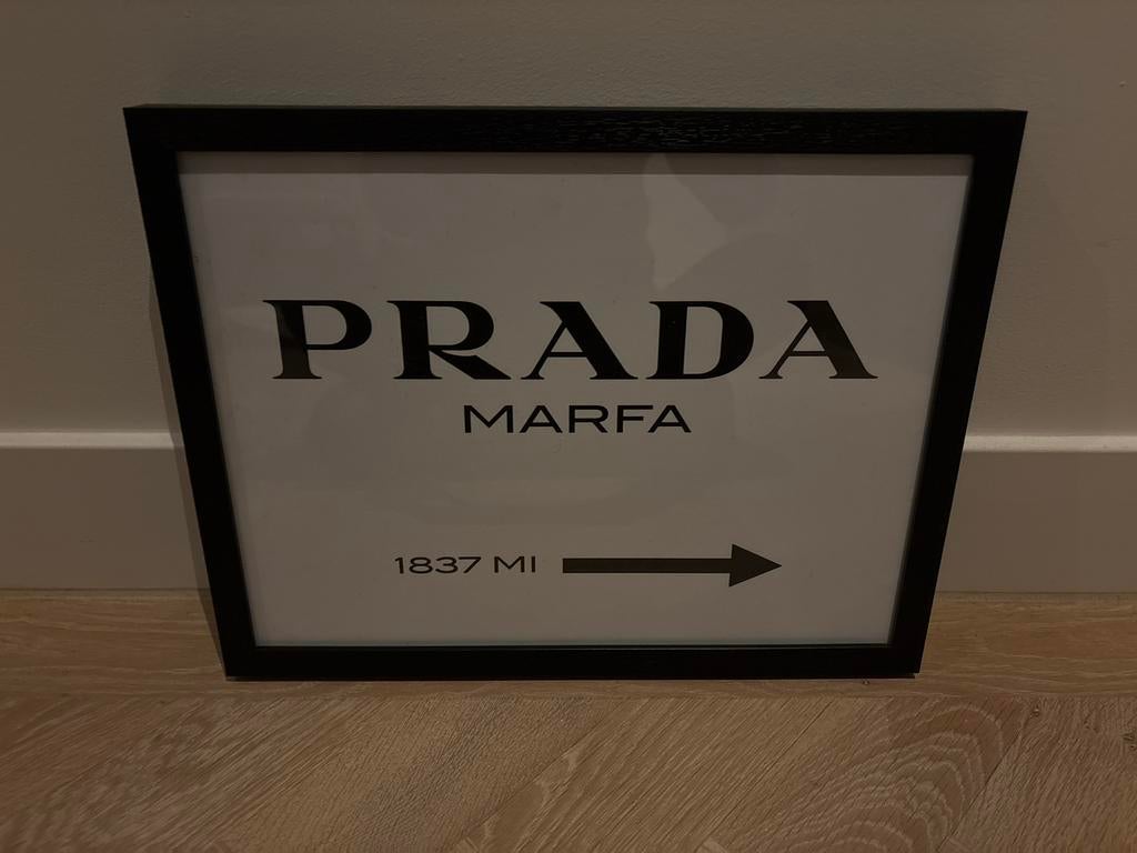 Prada Marfa foto schilderij (bekend van Gossip Girl), Ophalen, Zo goed als nieuw, Overige onderwerpen
