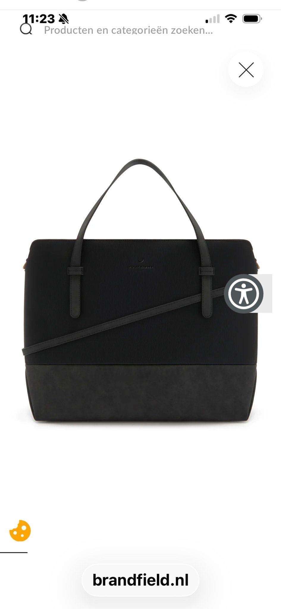 Violet Hamden Laptoptas Zwart - Stijlvol en Functioneel, Ophalen of Verzenden, Nieuw, Zwart, Handtas
