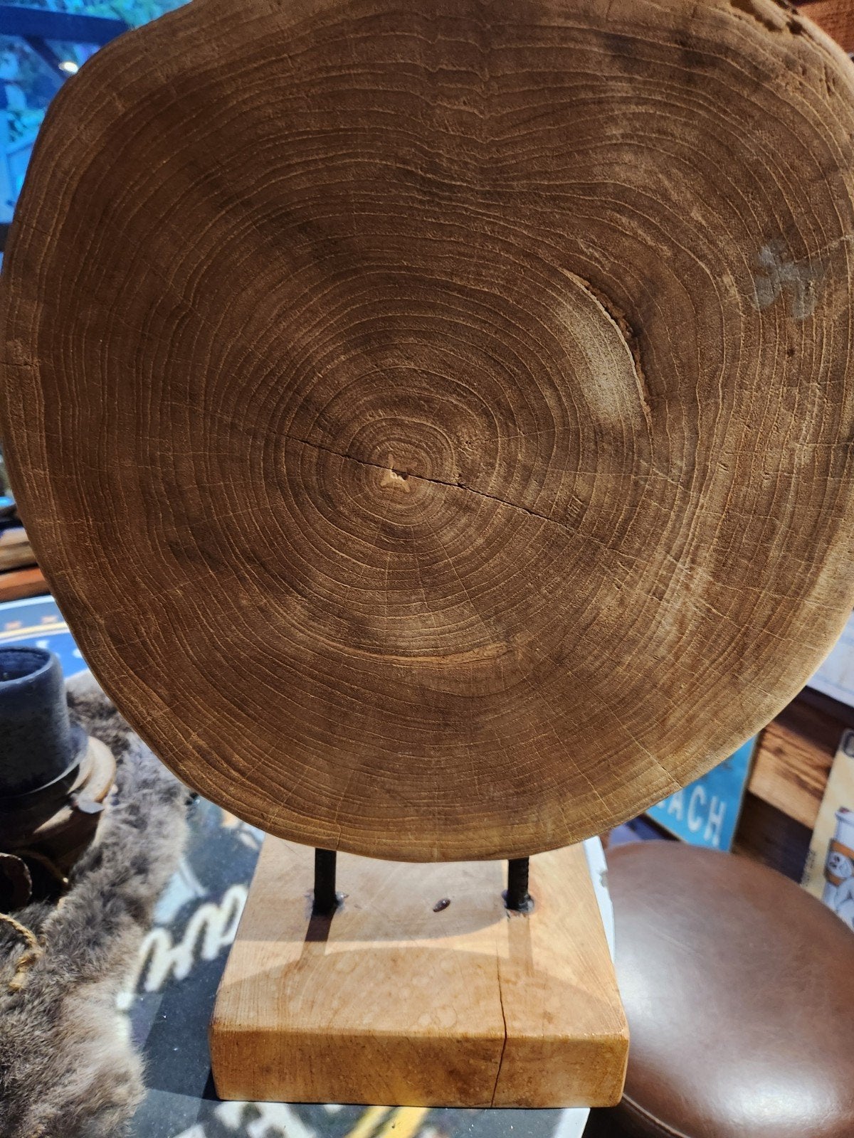 Ornament op voet, Ophalen of Verzenden, Zo goed als nieuw, Rond, Glas