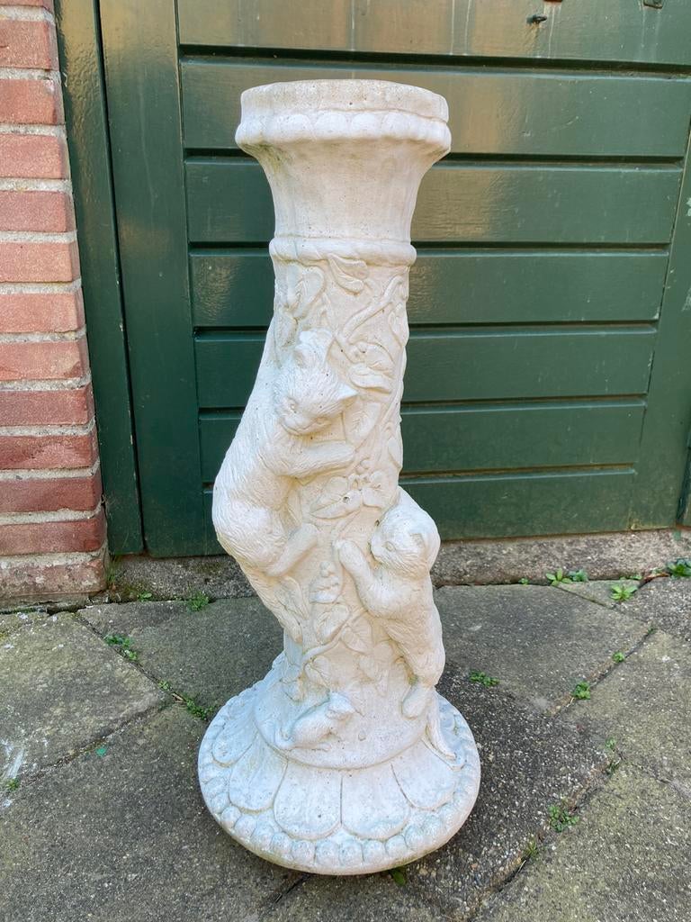 Katten fontein beton/ sier tuin object, Ophalen, Zo goed als nieuw