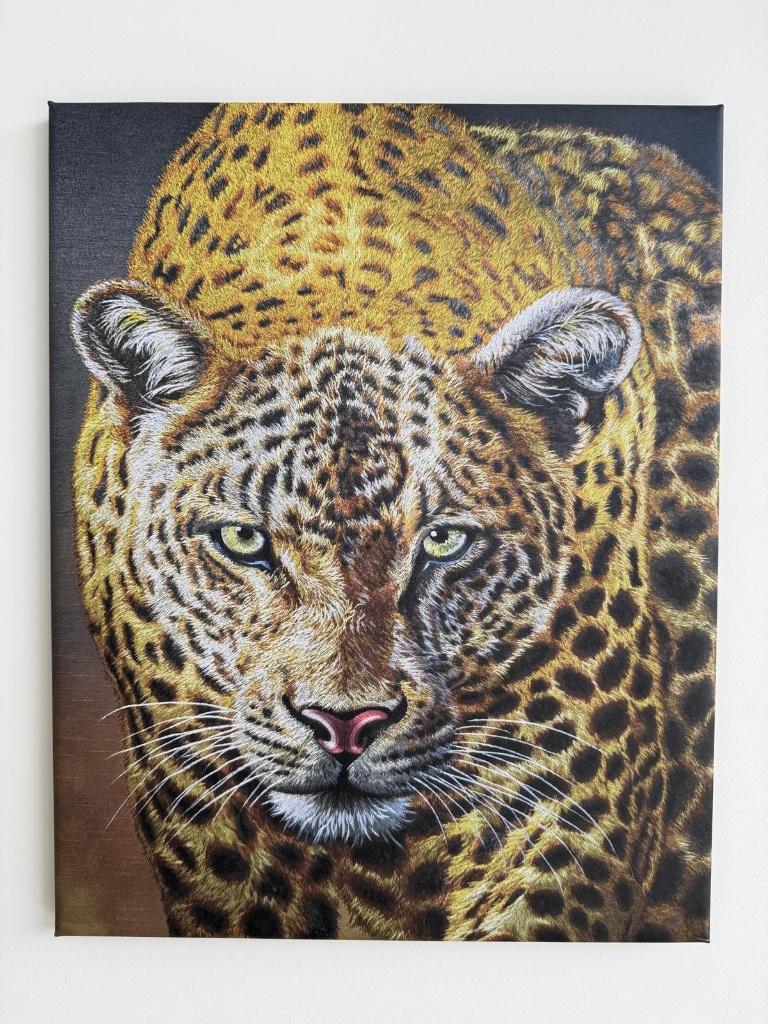 Luipaard Canvas Schilderij / Wanddecoratie – 50x40 cm, Ophalen of Verzenden, Nieuw, Minder dan 50 cm, Schilderij