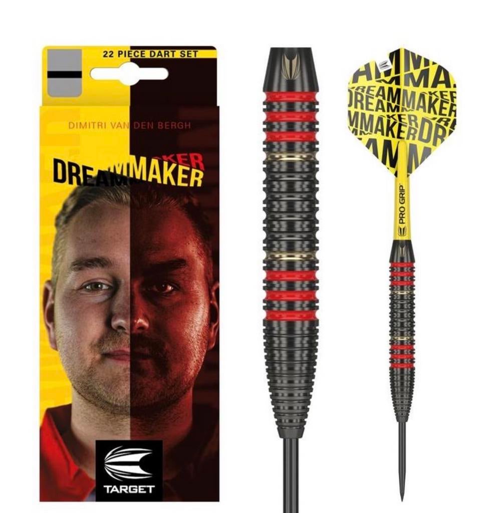 Dimitri Van Den Bergh dartpijlen 22g, Sport en Fitness, Darts, Ophalen of Verzenden, Gebruikt, Pijlen