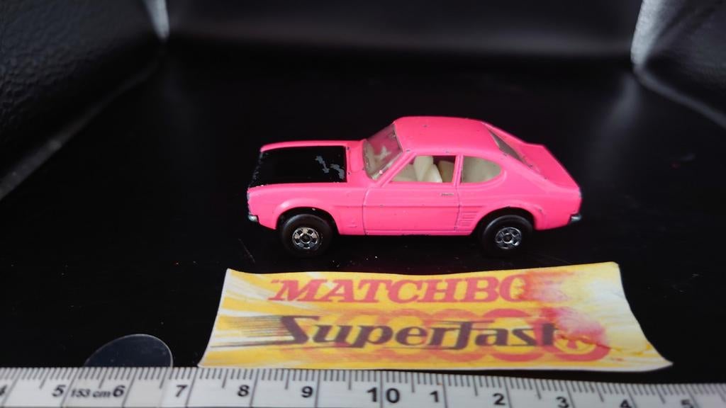 Matchbox Lesney Superfast nr.54 Ford Capri Roze, Hobby en Vrije tijd, Modelauto's | 1:87, Ophalen of Verzenden, Gebruikt, Auto