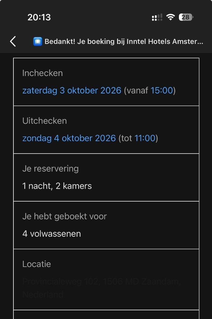 Hotel overnachting Zaandam 2 kamers, Drie personen of meer, 1 overnachting