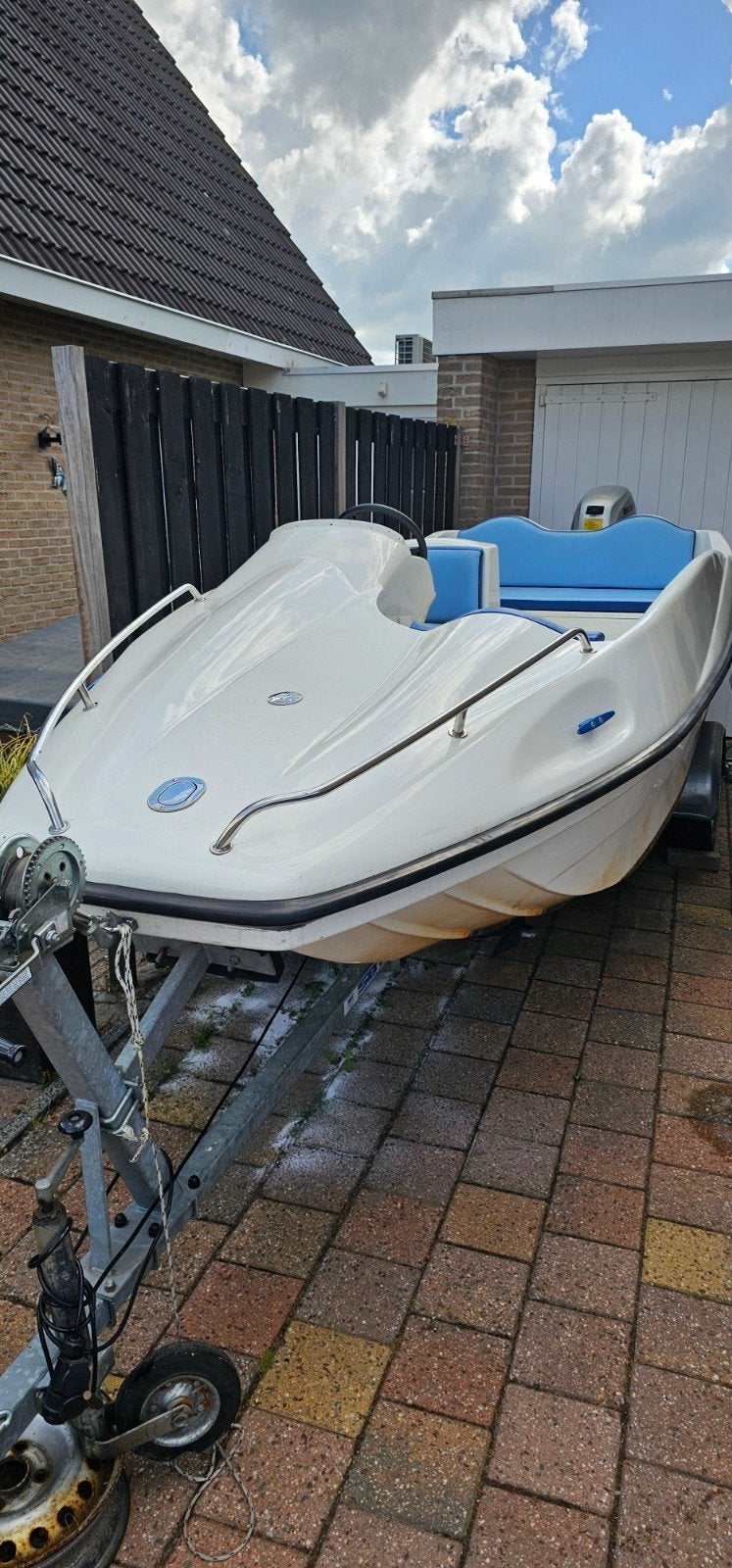 Stijlvolle consoleboot met Honda 20 pk buitenboordmotor, Ophalen, Overige merken, Gebruikt, Tot 1.00 meter