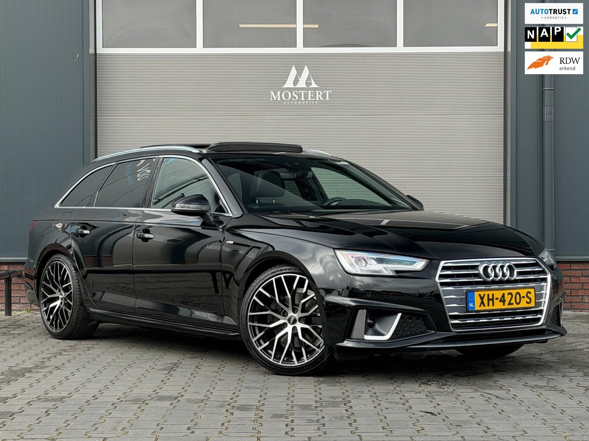 Audi A4 Avant 35 TFSI/150pk Sport S line edition|2019|NAP|Pa, Auto's, Gebruikt, 4 cilinders, Zwart, Origineel Nederlands