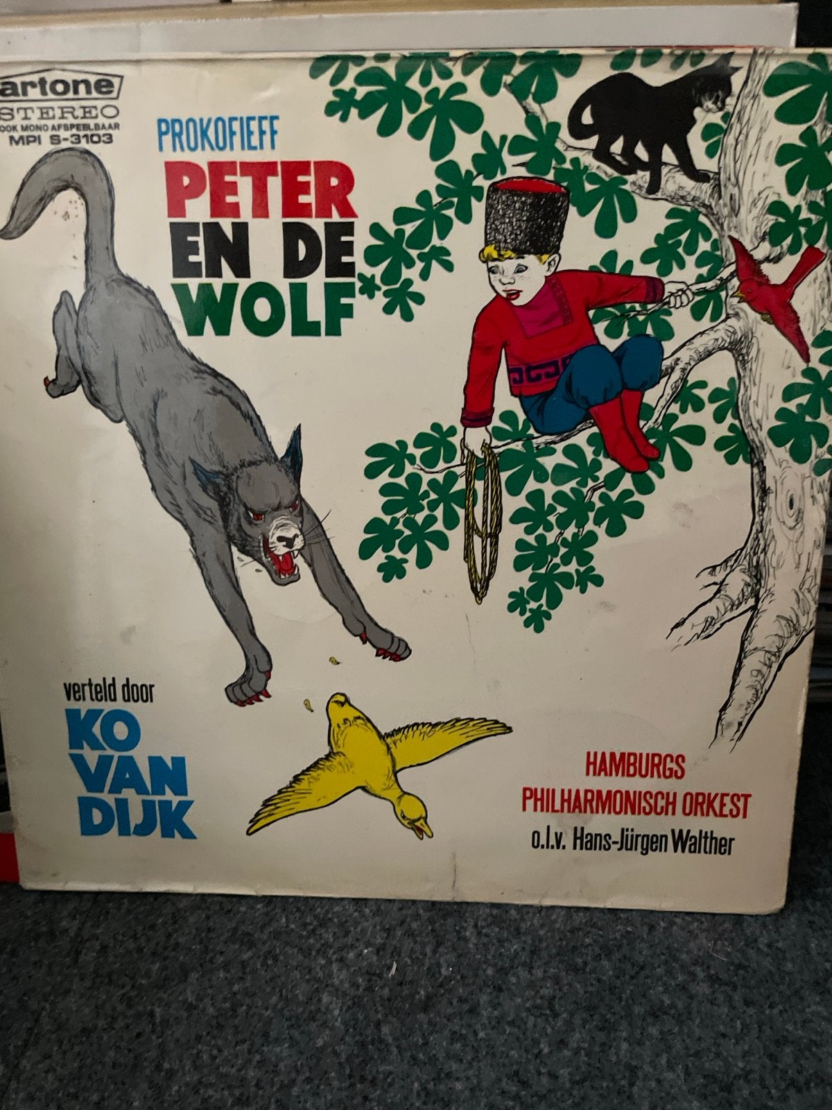 Prokofieff - Peter en de Wolf - Ko van Dijk - LP, Gebruikt, Overige componisten, Modernisme tot heden, Ophalen of Verzenden