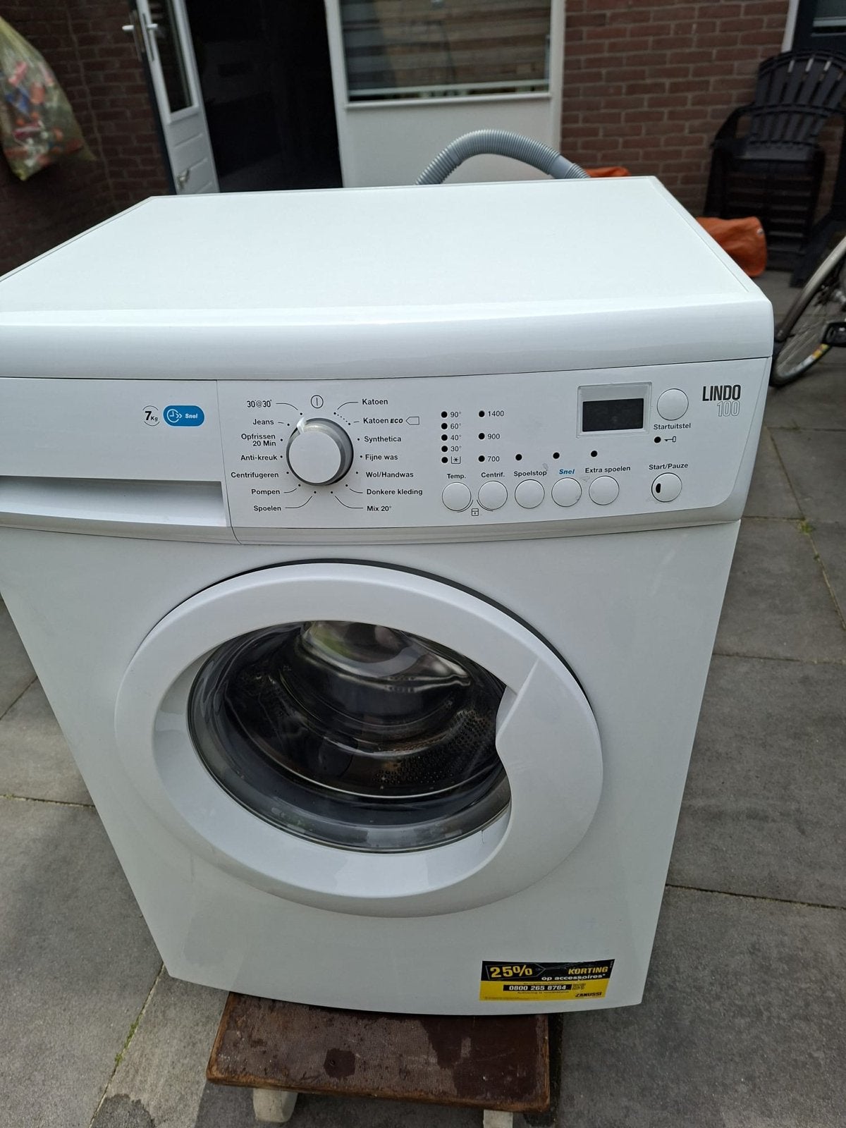 Zanussi wasmachine, Ophalen, Gebruikt, Voorlader, 85 tot 90 cm