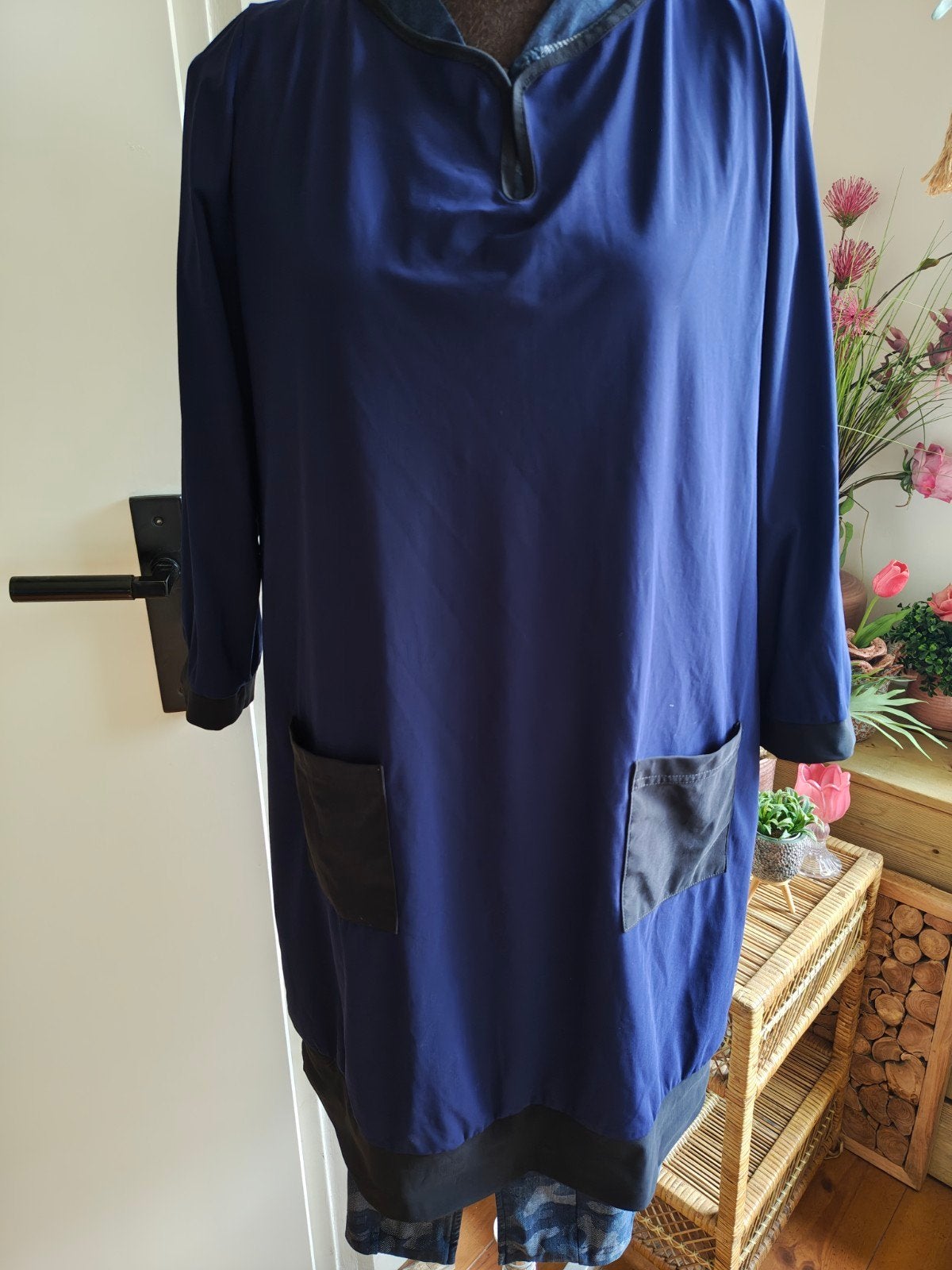 studio Anneloes jurk xl blauw, Kleding | Dames, Jurken, Blauw, Maat 46/48 (XL) of groter, Ophalen of Verzenden, Zo goed als nieuw