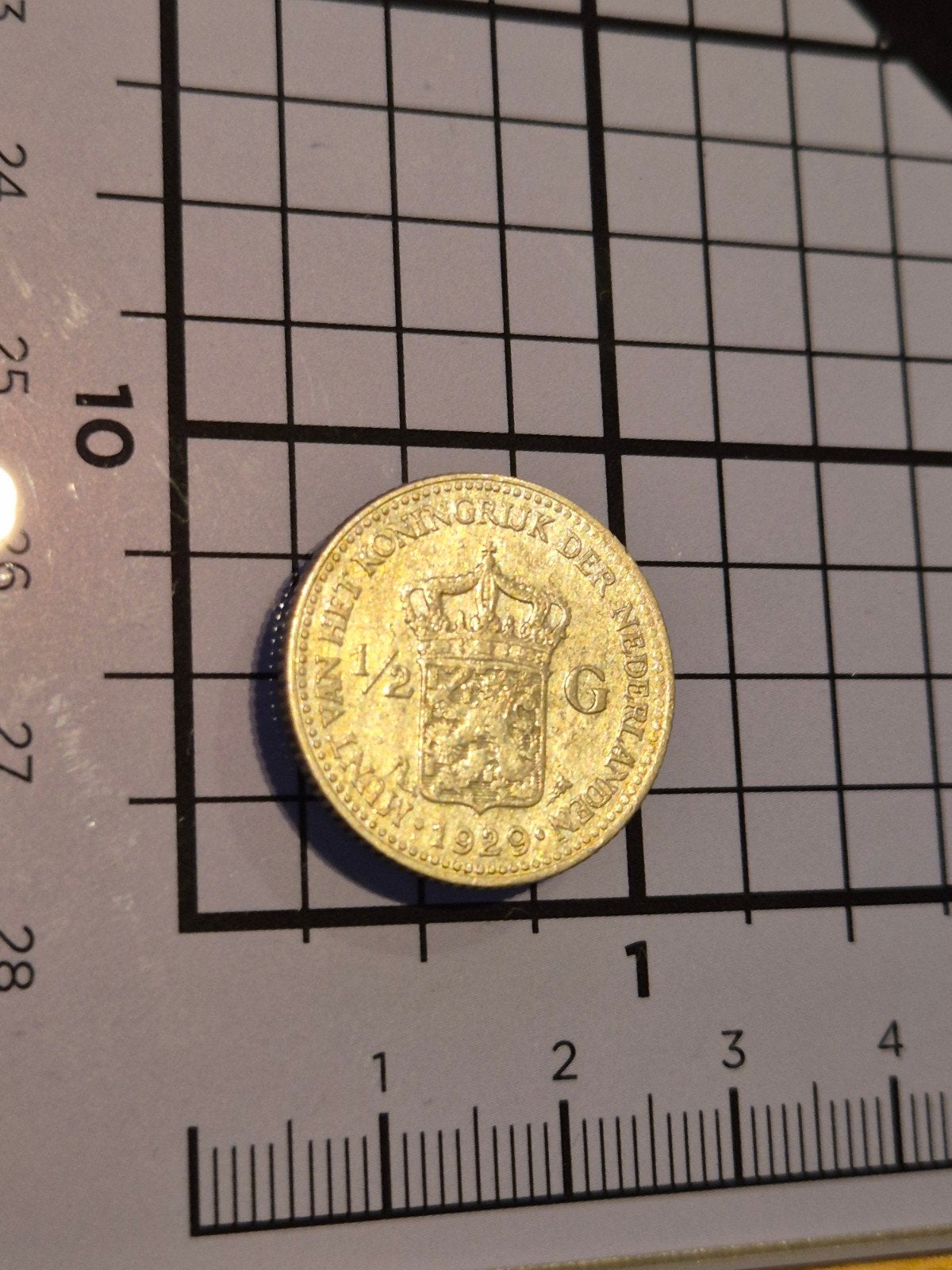 Zilveren ½ gulden 1929 Koningin Wilhelmina, ½ gulden, Zilver, Ophalen of Verzenden, Koningin Wilhelmina