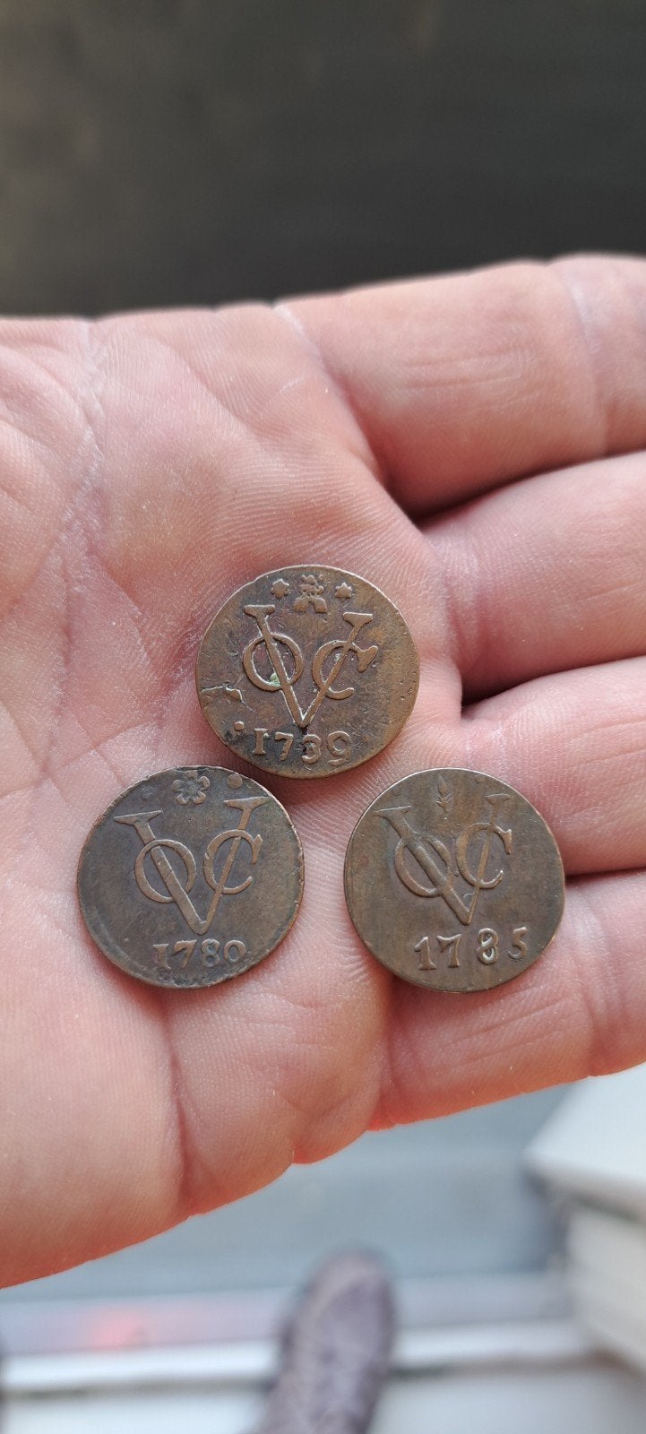 3 x VOC duit  , geen bodemvondst, Ophalen of Verzenden, Vóór koninkrijk, Overige waardes