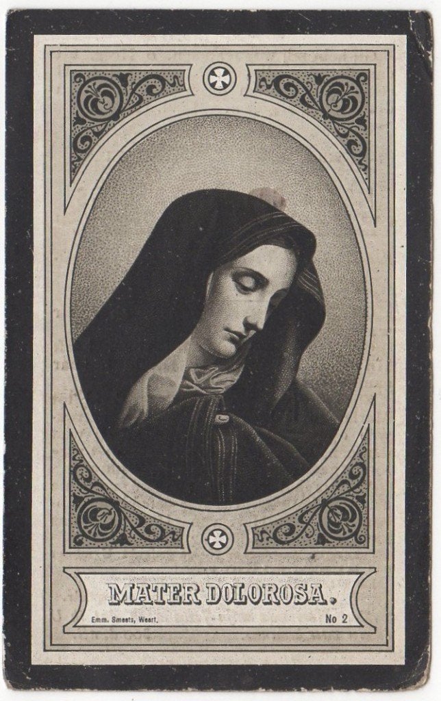 Maria Catharina Loos 1841 Rucphen + 1916 Esschen (B), 75 jr, Ophalen of Verzenden