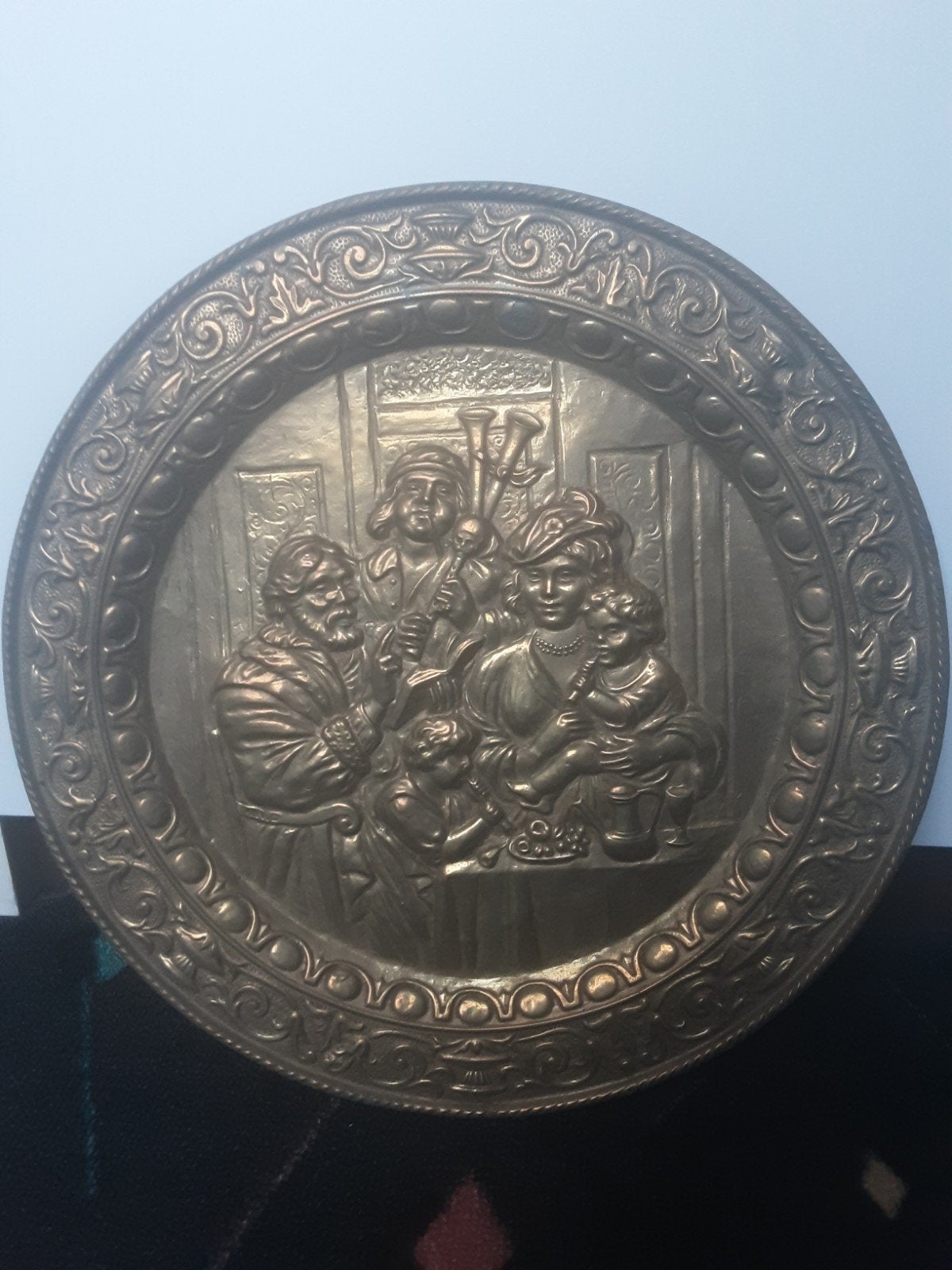 Koperen (koperkleurig?) wandborden, Ophalen of Verzenden