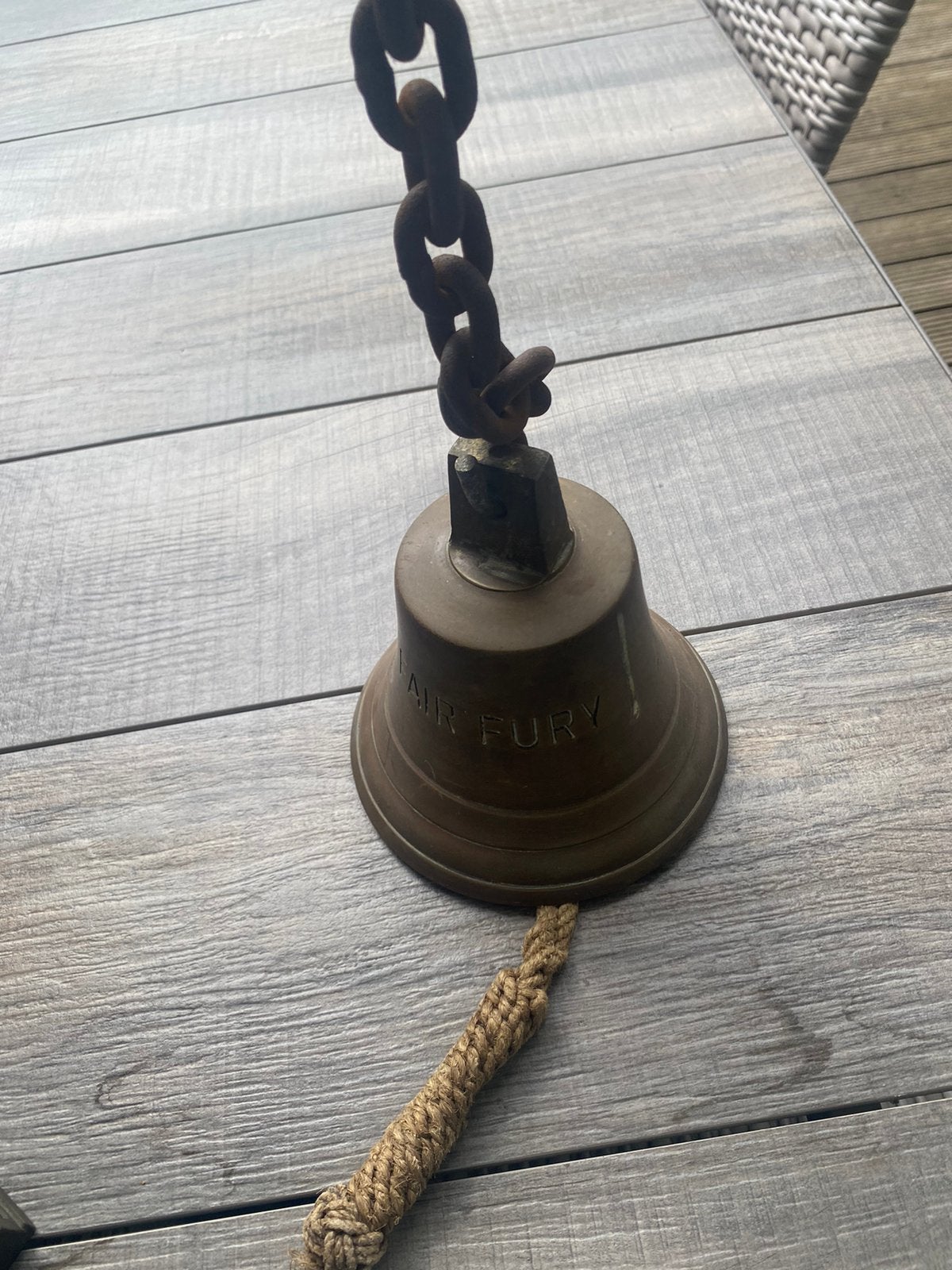 Grote messing koperen bel ijs kar bel tuin bel scheepvaart, Ophalen of Verzenden, Zo goed als nieuw