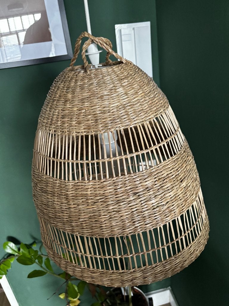 IKEA Torared hanglamp, Ophalen of Verzenden, Zo goed als nieuw, Natuurlijk materiaal, E27 (groot)