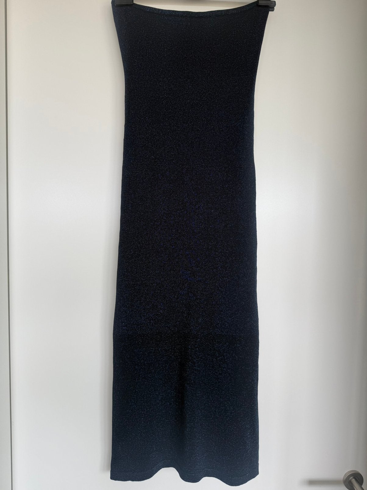 Zara strapless glitterjurk donkerblauw S/M, Kleding | Dames, Maat 38/40 (M), Blauw, Zara, Ophalen of Verzenden