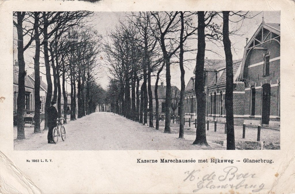 Glanerbrug, Kazerne, 1906., Verzenden, Voor 1920, Gelopen, Overijssel