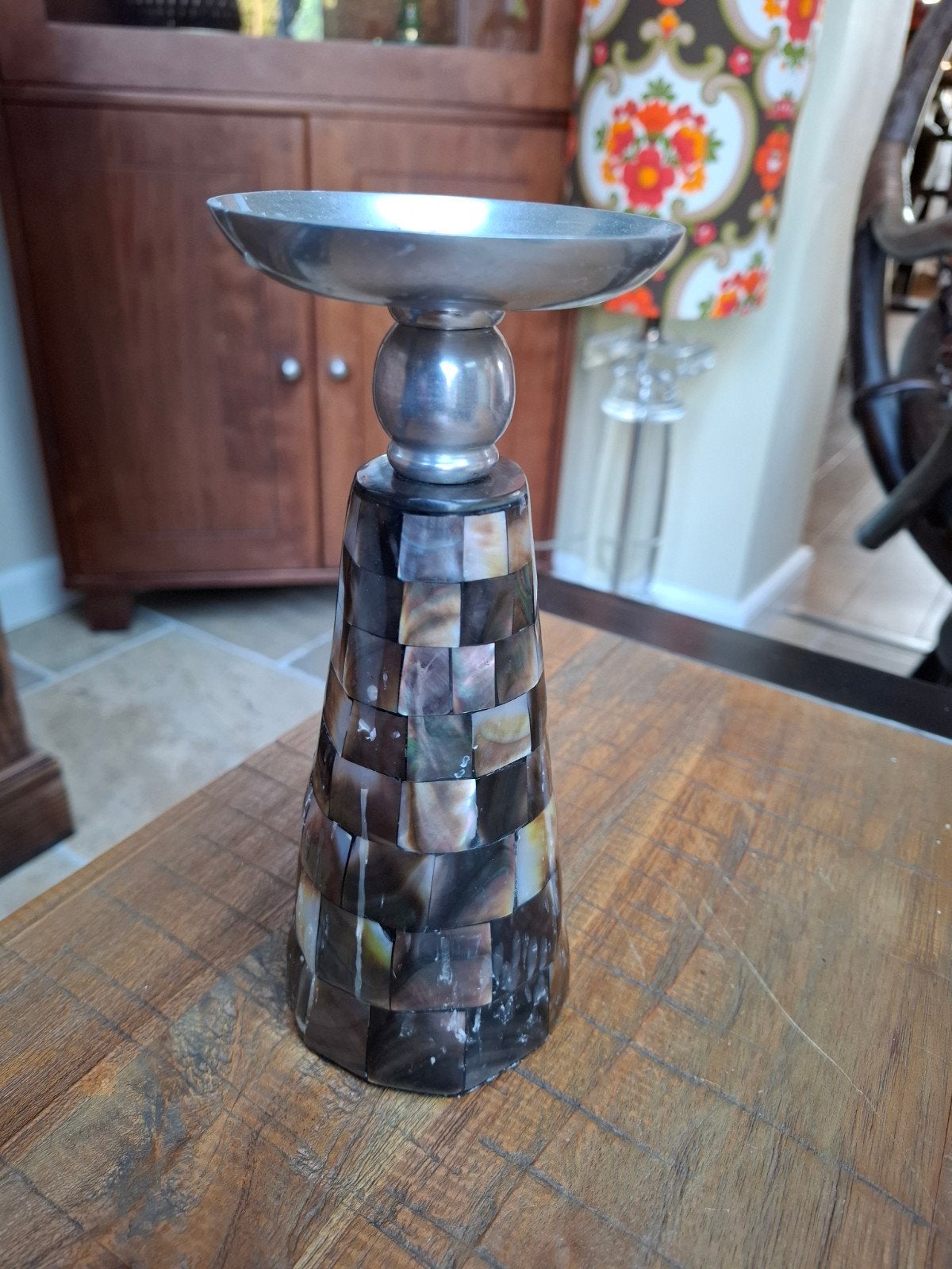 Mozaïek kandelaar vintage, Ophalen of Verzenden