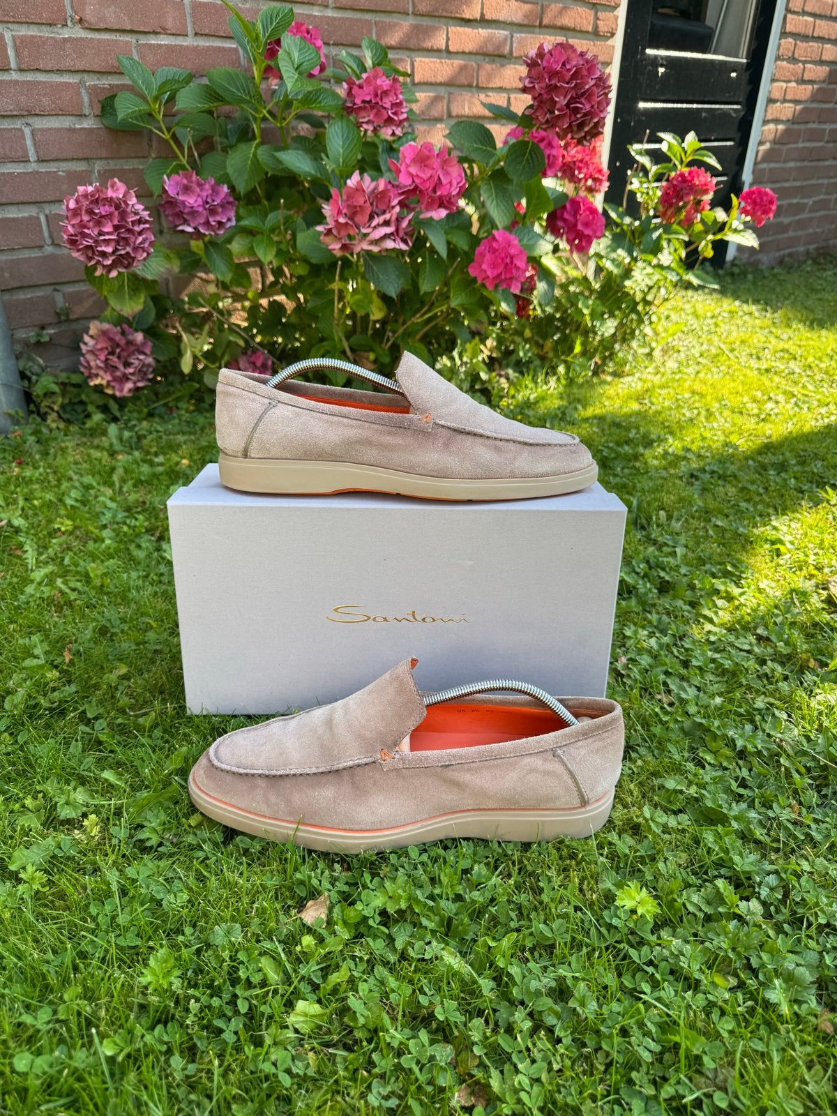 Santoni Loafers Beige UK9.5 / EU43.5 - Zeer Nette Staat, Ophalen of Verzenden, Zo goed als nieuw, Overige kleuren, Loafers