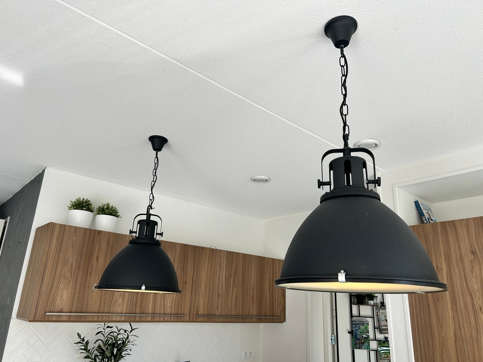 Industriële Hanglamp met 3 Dimstanden, Huis en Inrichting, Lampen | Hanglampen, Ophalen of Verzenden, Zo goed als nieuw, Metaal