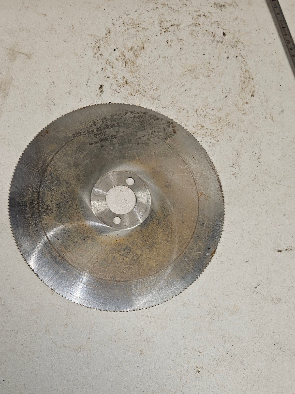 REMS Cirkelzaagblad 225x2x32-220Z INOX, Doe-het-zelf en Verbouw, Gebruikt, Cirkelzaag, Ophalen of Verzenden, 1200 watt of meer