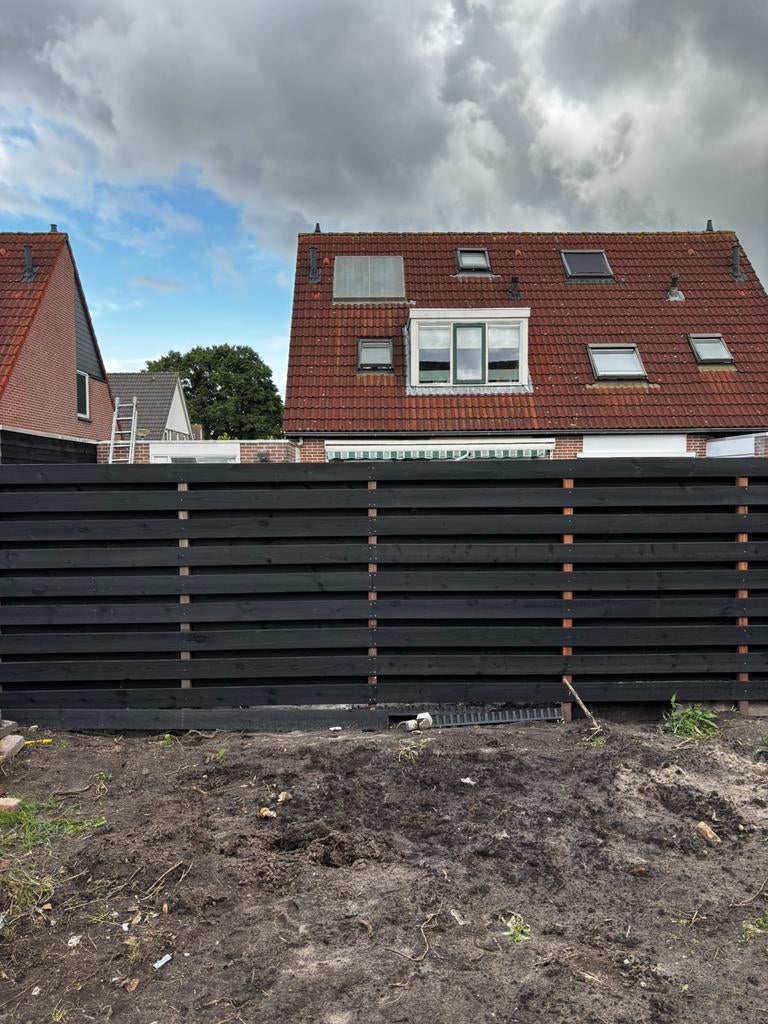 Houten schutting, 1 tot 2 meter, 6 meter of meer, Ophalen of Verzenden, Info@jwhoutentuinbouw.nl