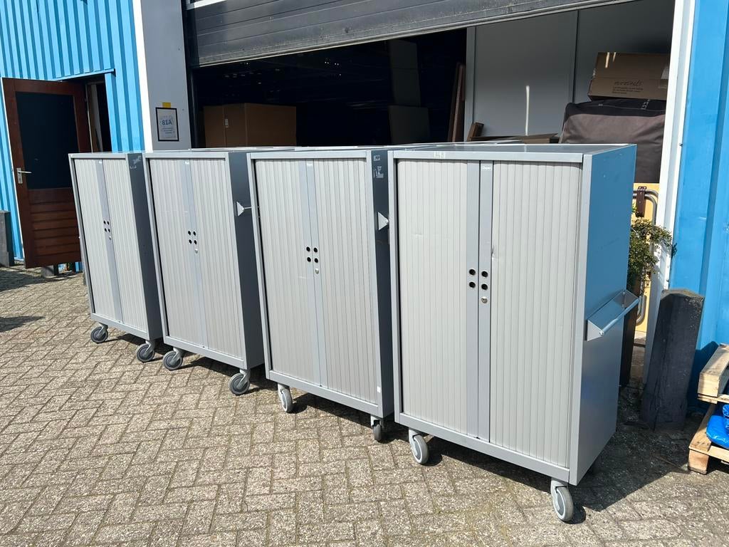 10x verrijdbaar Gispen Meta roldeurkast rolluikkast, 100 tot 150 cm, 100 tot 150 cm, Ophalen of Verzenden, Zo goed als nieuw