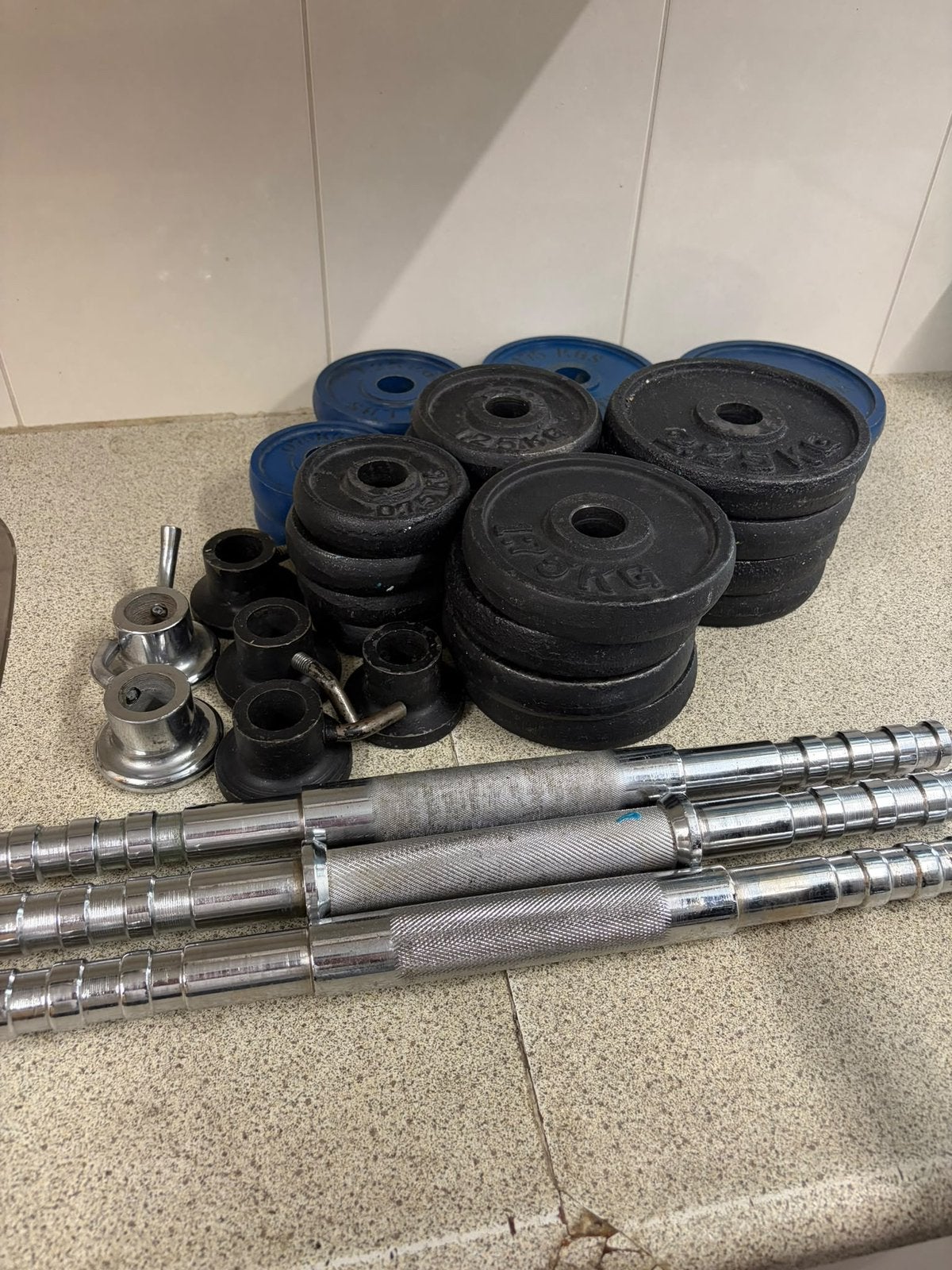 3 x 14,5 kg dumbells (43,5 kg totaal), Ophalen, Gebruikt, Dumbbell