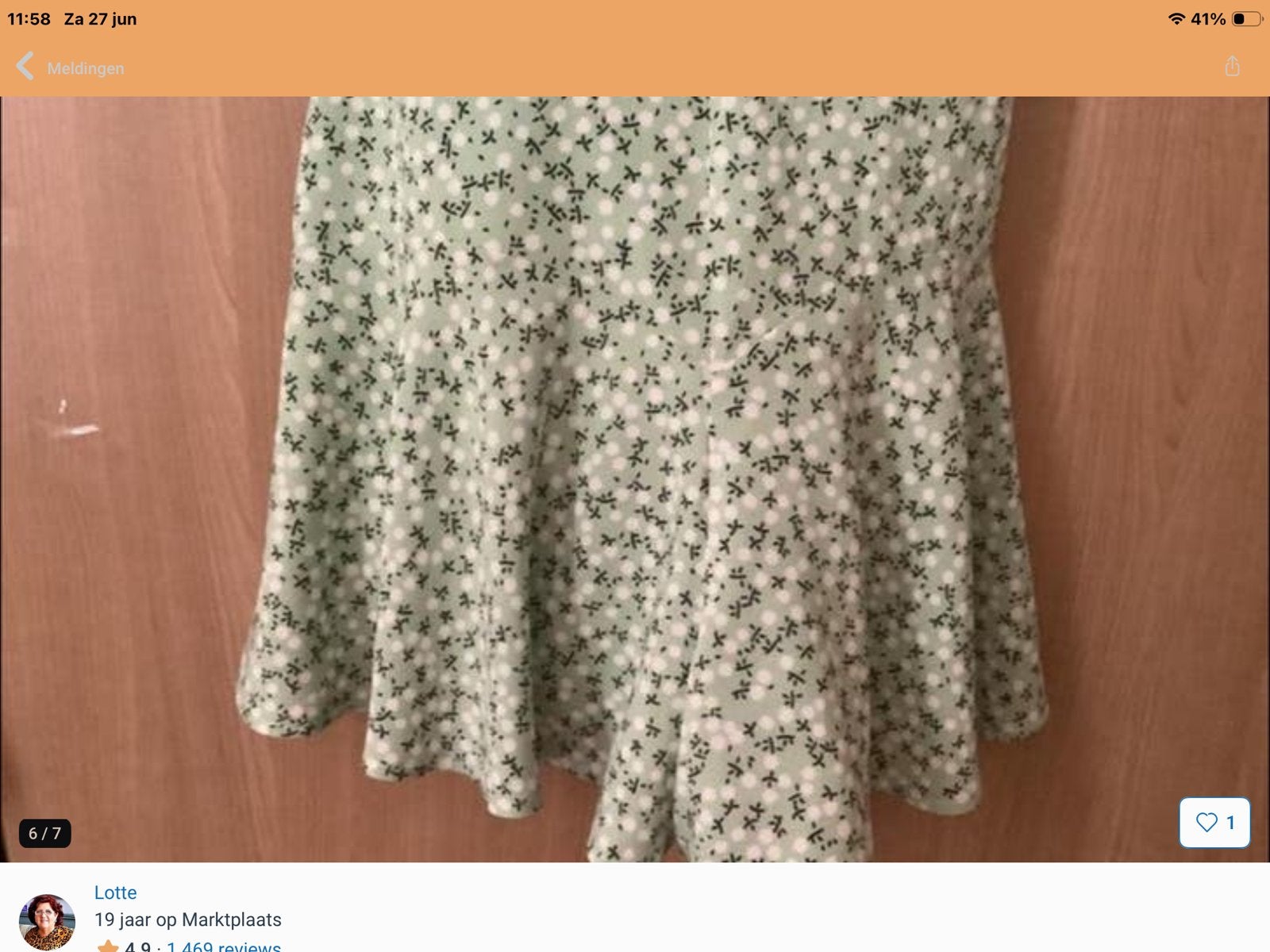 Zomers Broek-jurkje met bloemenprint - Maat S, Verzenden, Zo goed als nieuw, Maat 36 (S), Groen