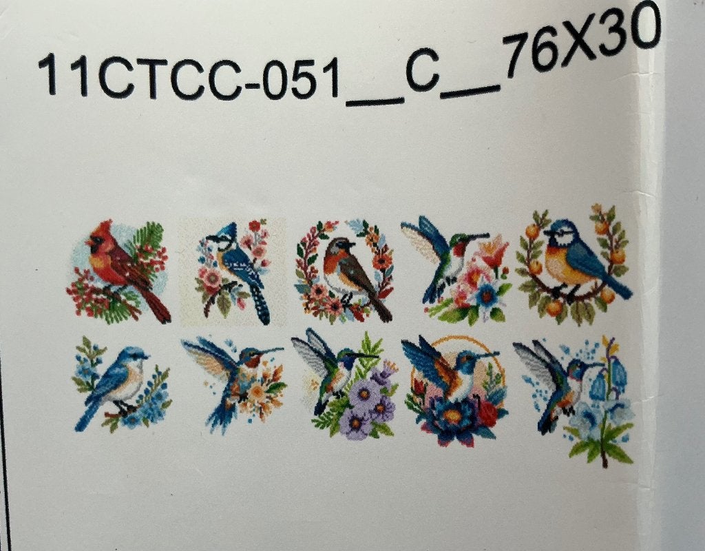 Borduurpakket compleet 10 x vogels 15 x 15cm, Ophalen of Verzenden, Nieuw, Borduurpakket
