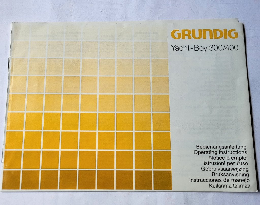 handleiding radio Grundig Yacht-Boy 300 400 jaren '80 boeken, Ophalen