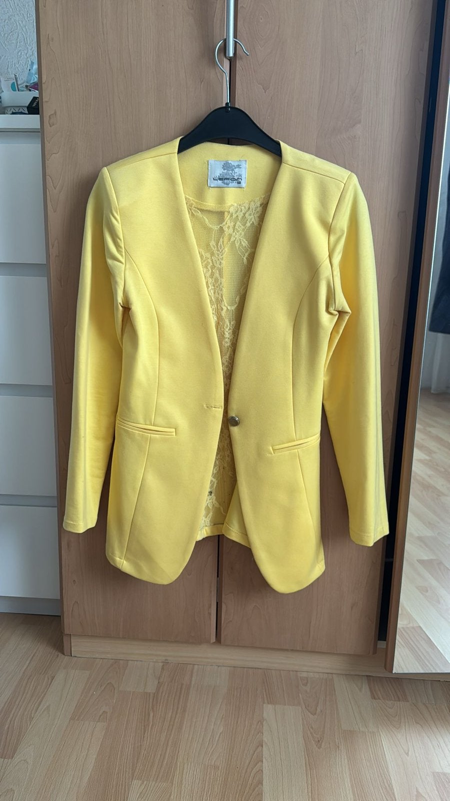 Blazer dames, Kleding | Dames, Ophalen, Zo goed als nieuw, Maat 38/40 (M), Geel