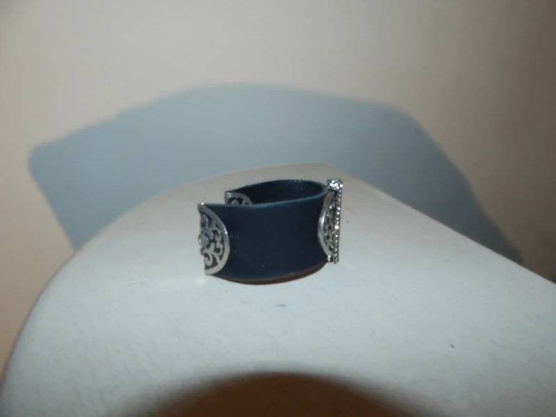 Otazu leren armband zilveren sier bewerking steentjes, Verzenden, Gebruikt, Overige kleuren, Leer