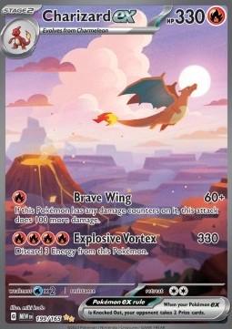 Charizard ex 199/165 151  Pokémon kaart, Ophalen, Zo goed als nieuw, Losse kaart