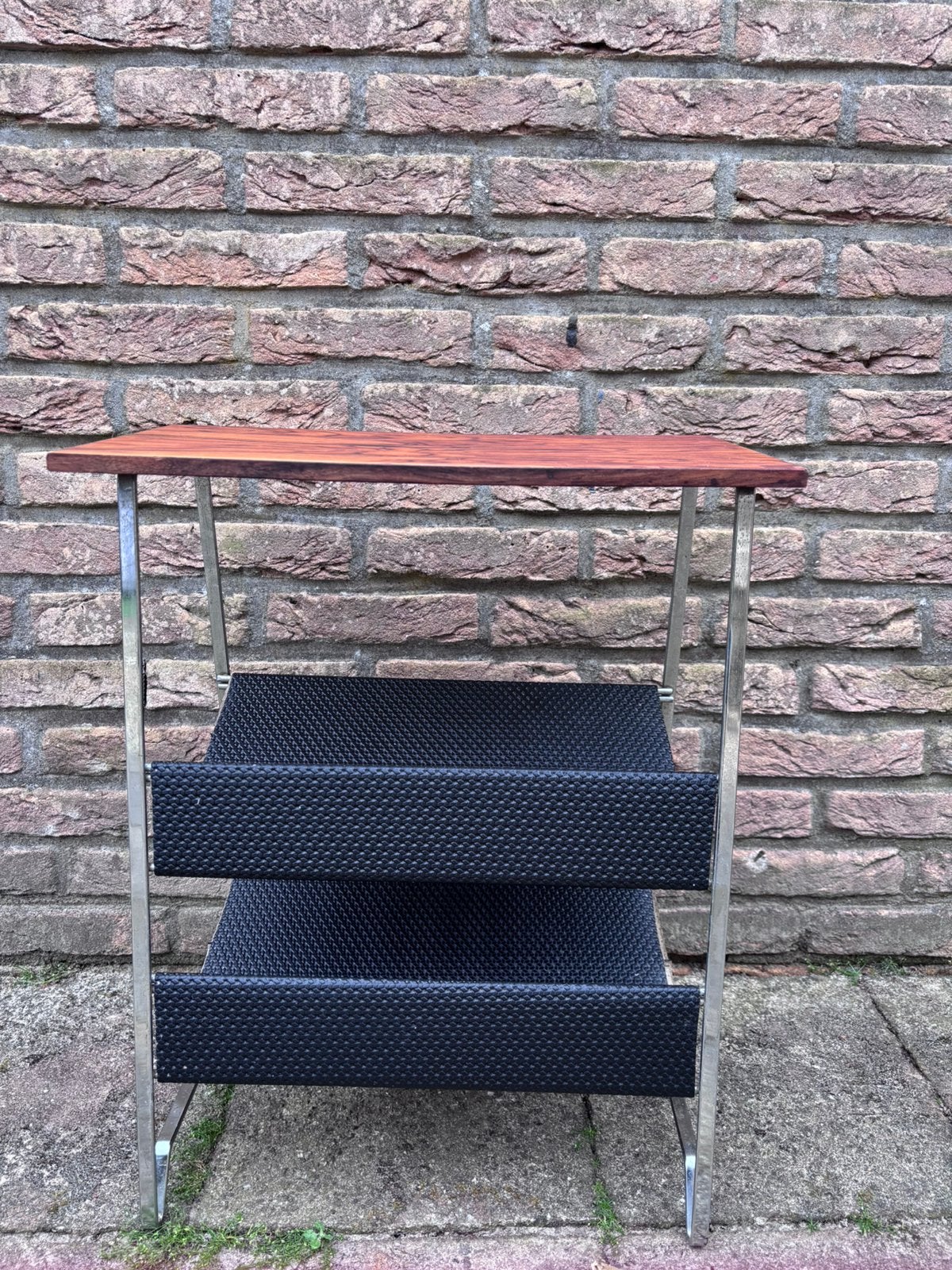 Vintage lectuurtafel/ tijdschriftenrek, Huis en Inrichting, Ophalen of Verzenden, Gebruikt