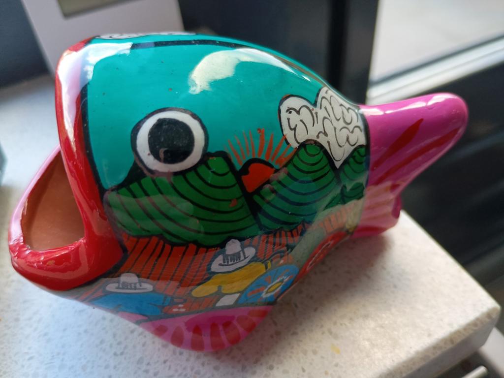 Nieuwe Mexicaanse handgeschilderde vis decoratie, Ophalen of Verzenden
