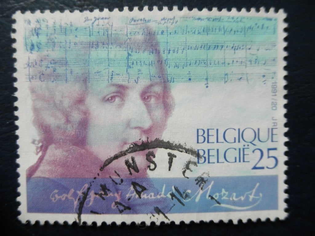 Postzegels België 1991 Mozart, muziek - cw. 1,20., Postzegels en Munten, Ophalen of Verzenden, Gestempeld