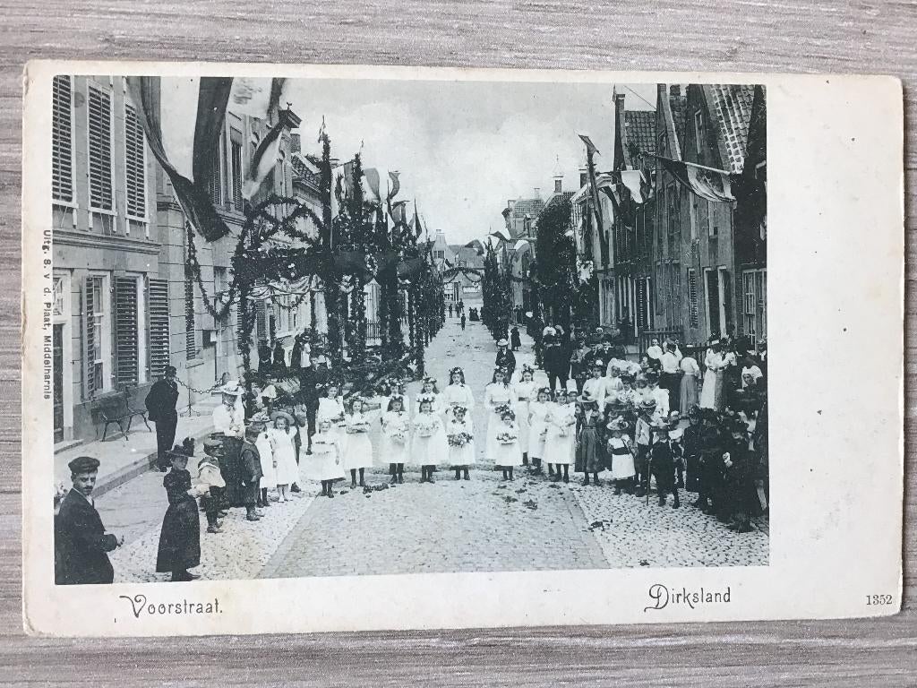 Dirksland Voorstraat nr.1352 ca 1905, Verzenden, Voor 1920, Ongelopen, Zuid-Holland