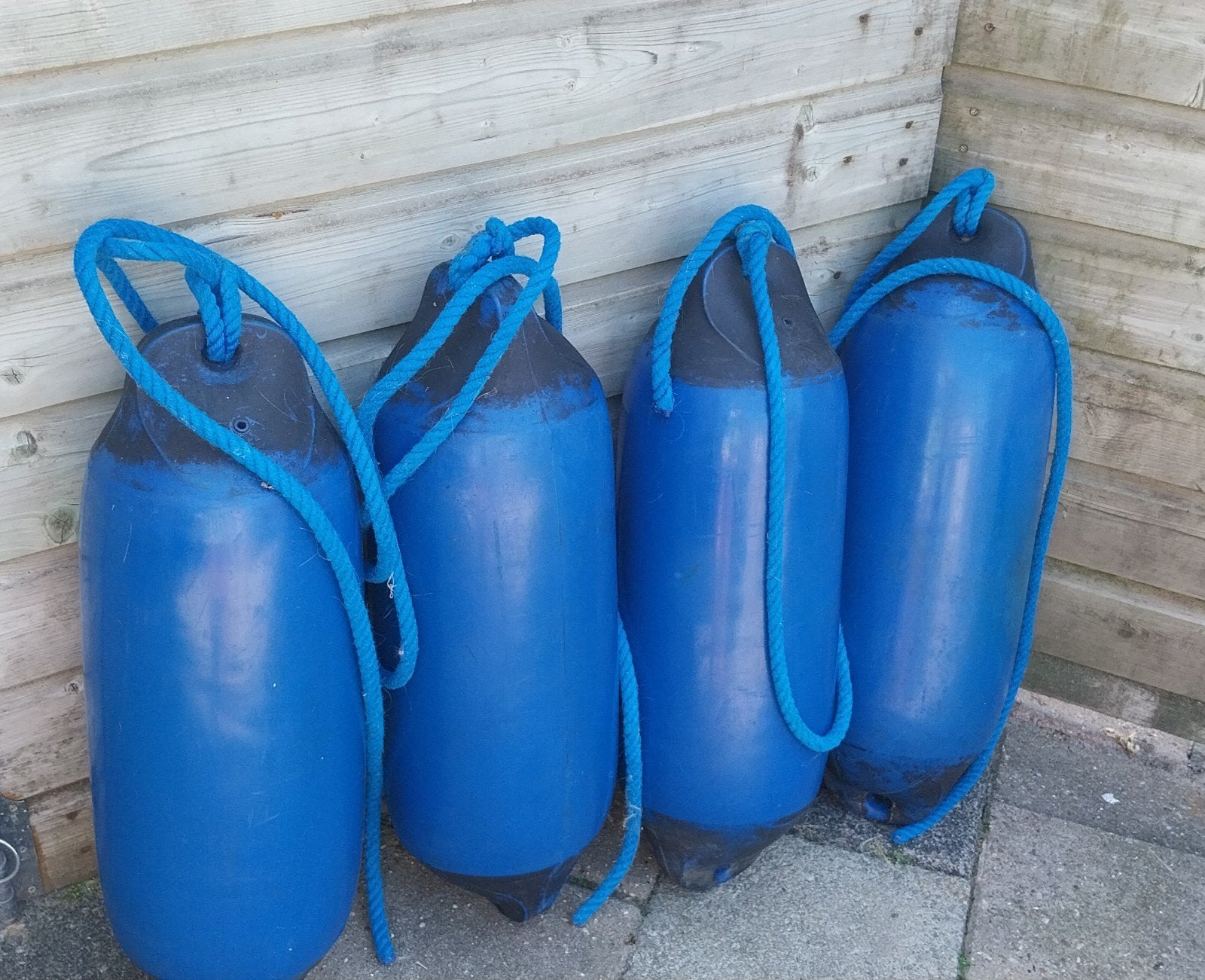 4 fenders boeien stootwillen maat 22 x 65 met lijn voor boot, Watersport en Boten, Ophalen, Gebruikt, Overige typen