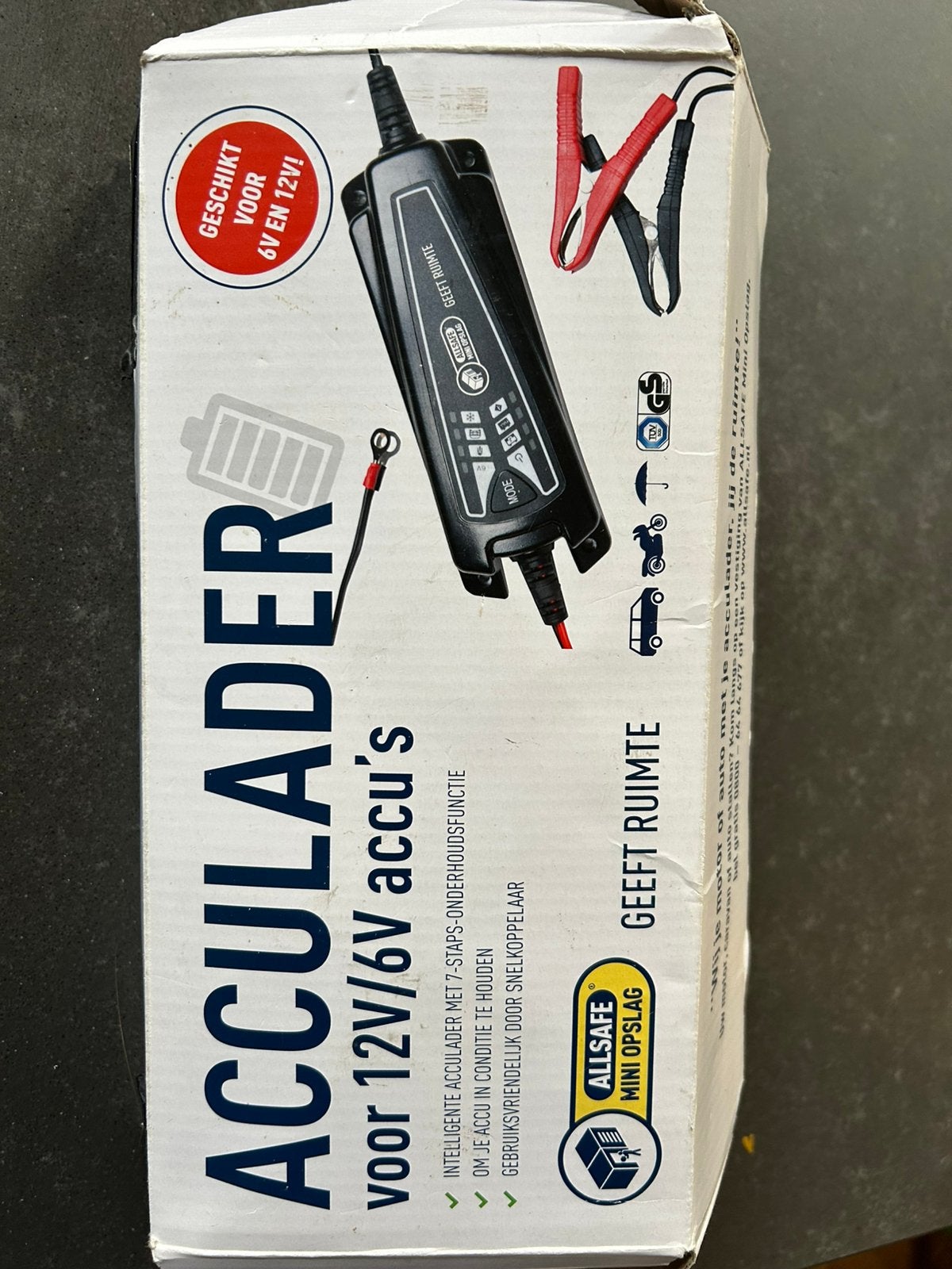 Allsafe druppellader 6v en 12v accus, Auto-onderdelen, Ophalen of Verzenden, Gebruikt